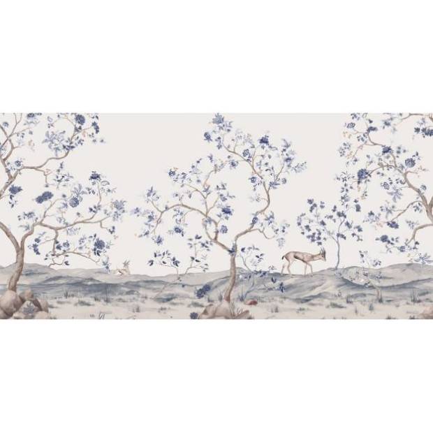 Papier peint Panoramique sur mesure Arbre de vie bleu intissé