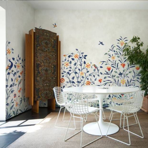 Papier peint Panoramique sur mesure Palais floral Intissé