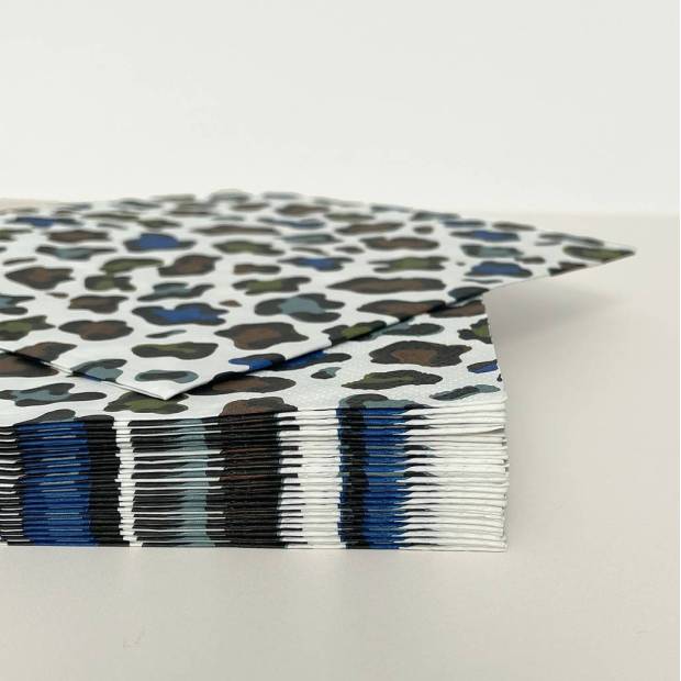 Lot de 20 serviette léopard