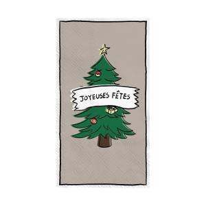 Lot de serviette Papier rectangle Sapin
